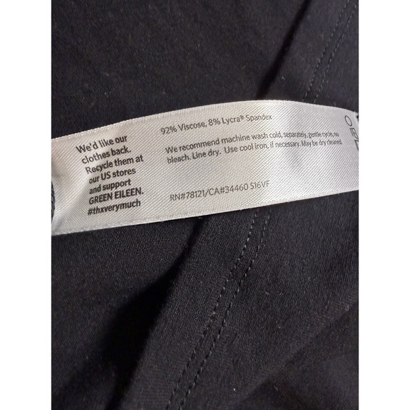 Eileen Fisher System Viscose Jersey Tank Dress Black Size Small Luxury Casual - Picture 5 of 8